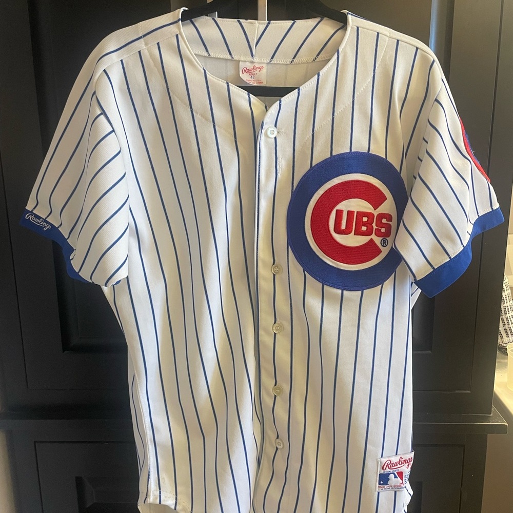 Chicago Cubs Rawlings Striped Jersey